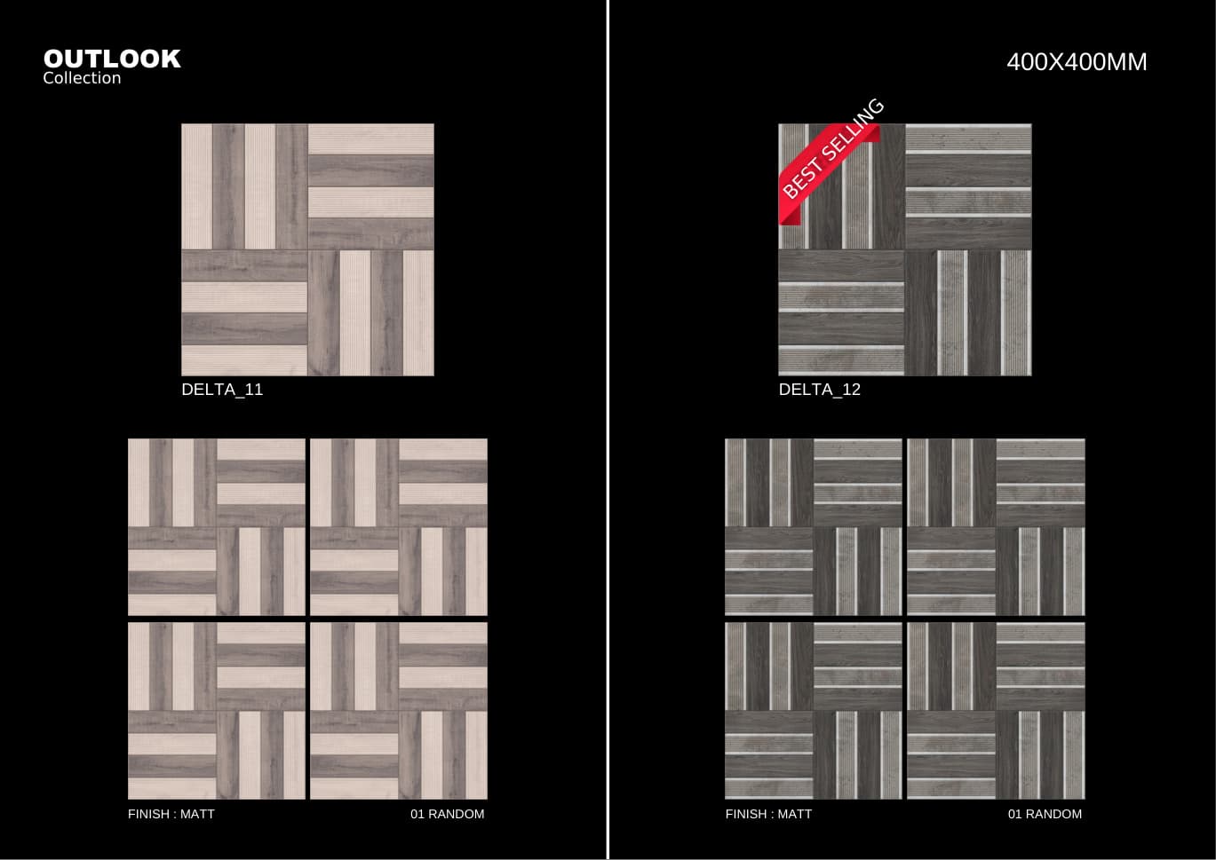 Delta 400x400mm outdoor tile