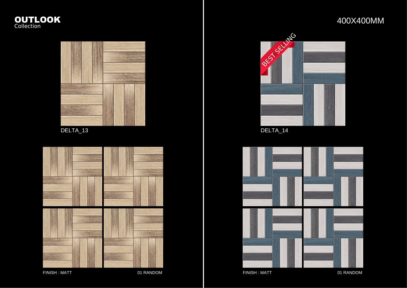 Delta 400x400mm outdoor tile