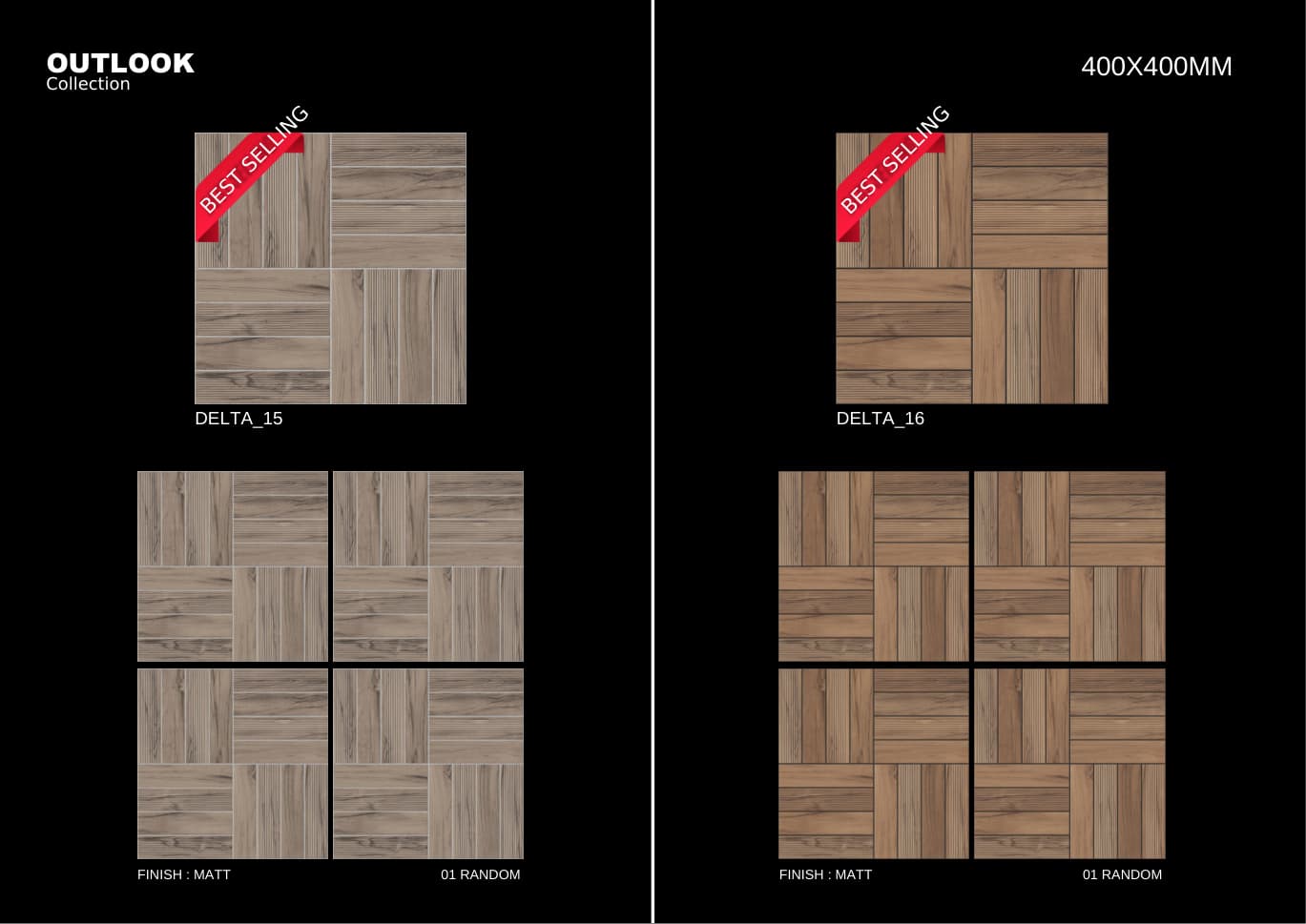 Delta 400x400mm outdoor tile