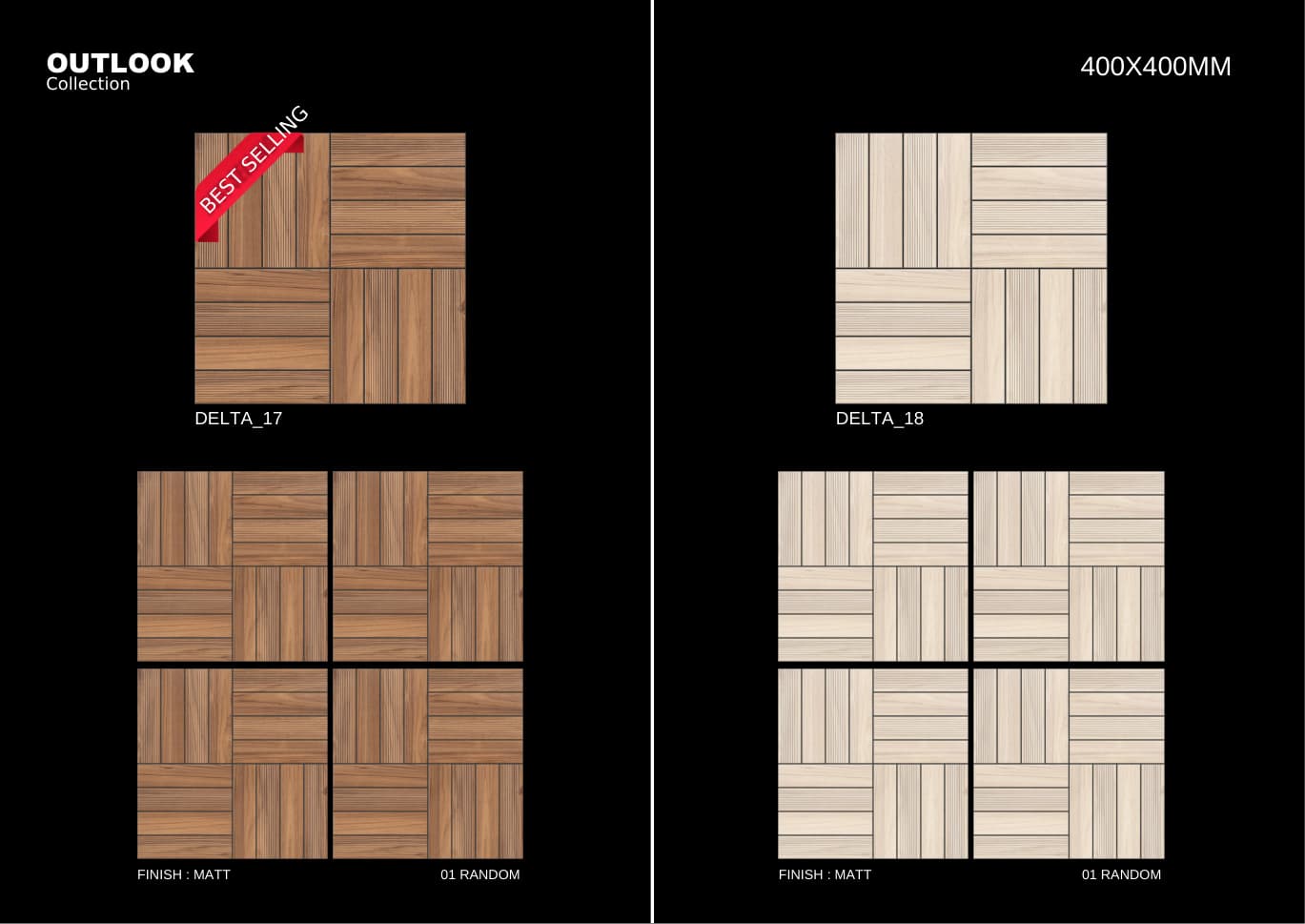 Delta 400x400mm outdoor tile