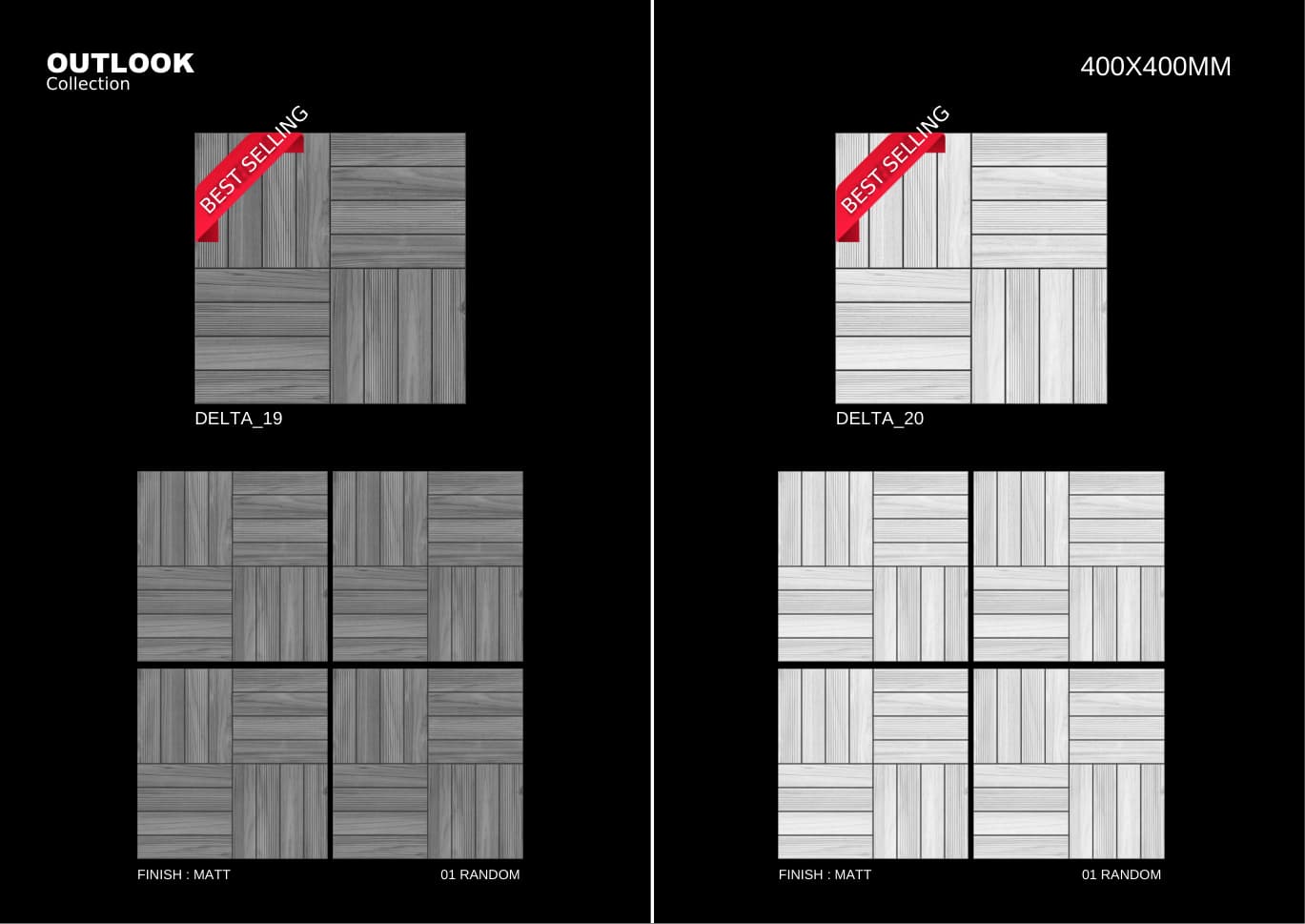 Delta 400x400mm outdoor tile