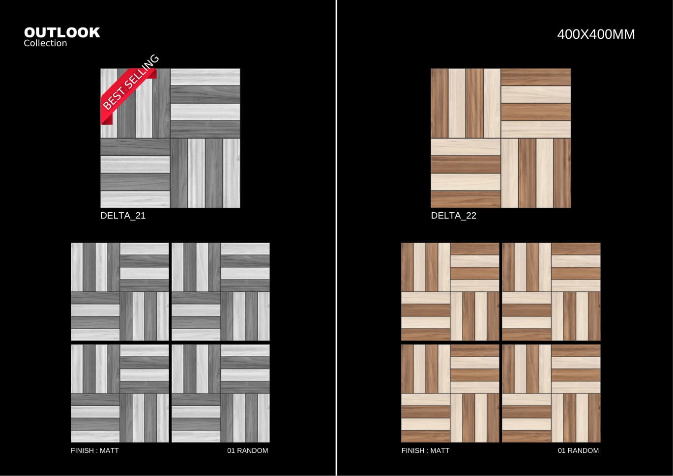 Delta 400x400mm outdoor tile