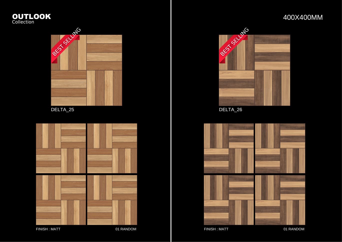 Delta 400x400mm outdoor tile