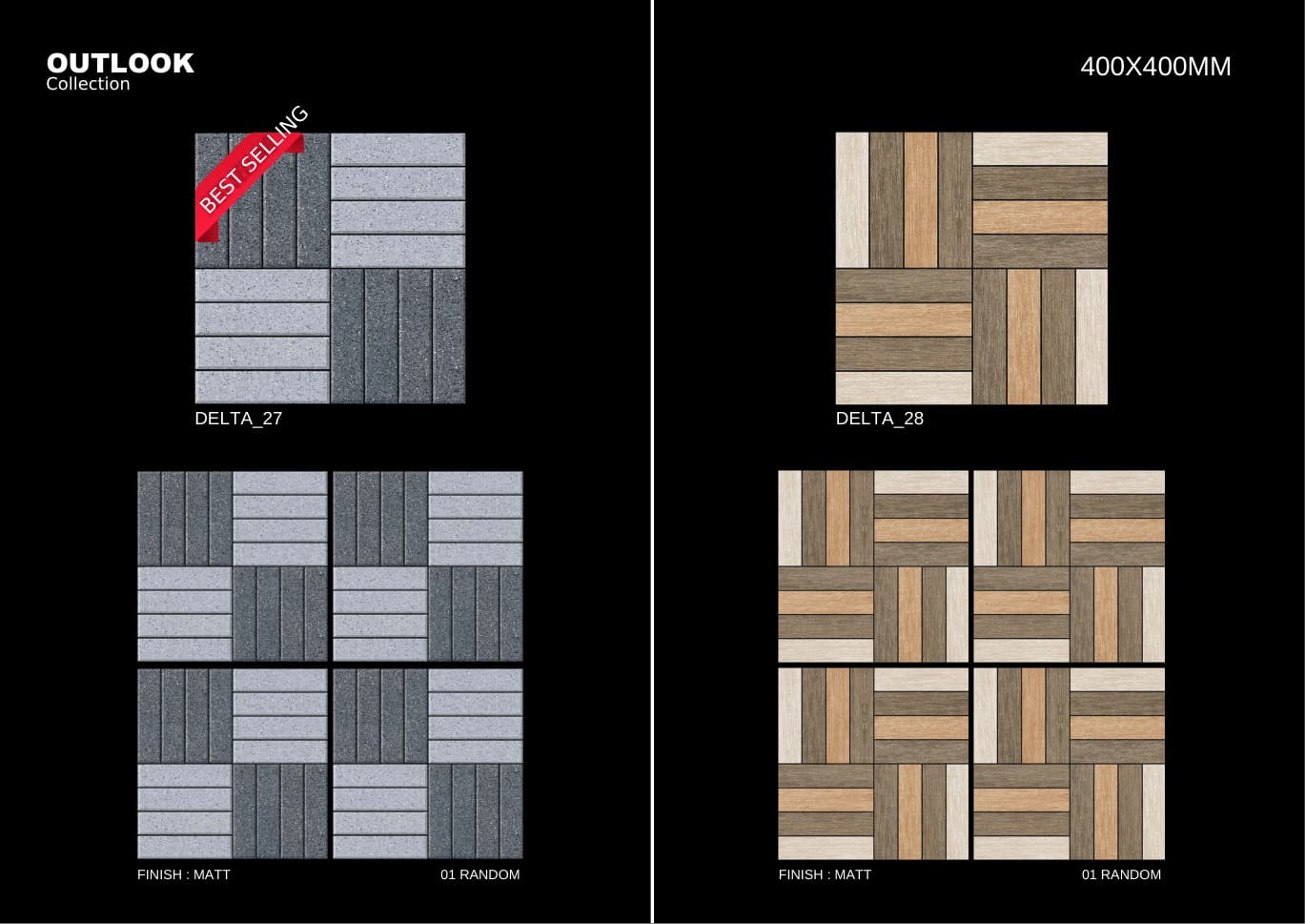Delta 400x400mm outdoor tile