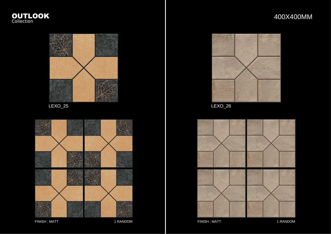 Lexo 400x400mm outdoor tile