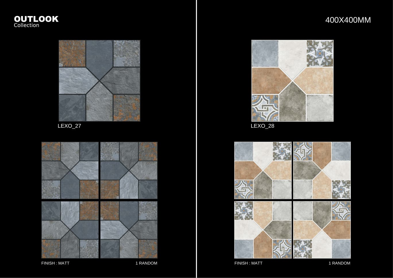 Lexo 400x400mm outdoor tile
