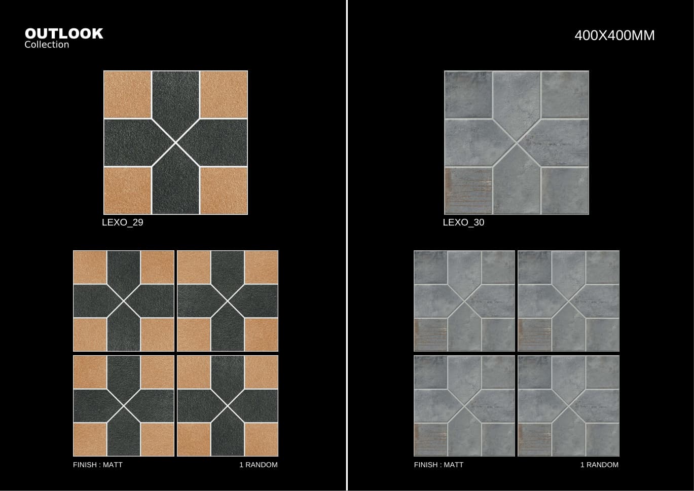 Lexo 400x400mm outdoor tile
