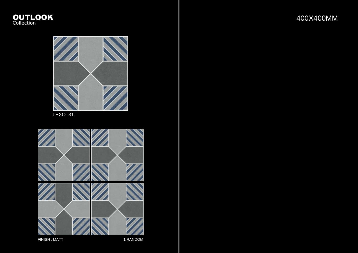 Lexo 400x400mm outdoor tile