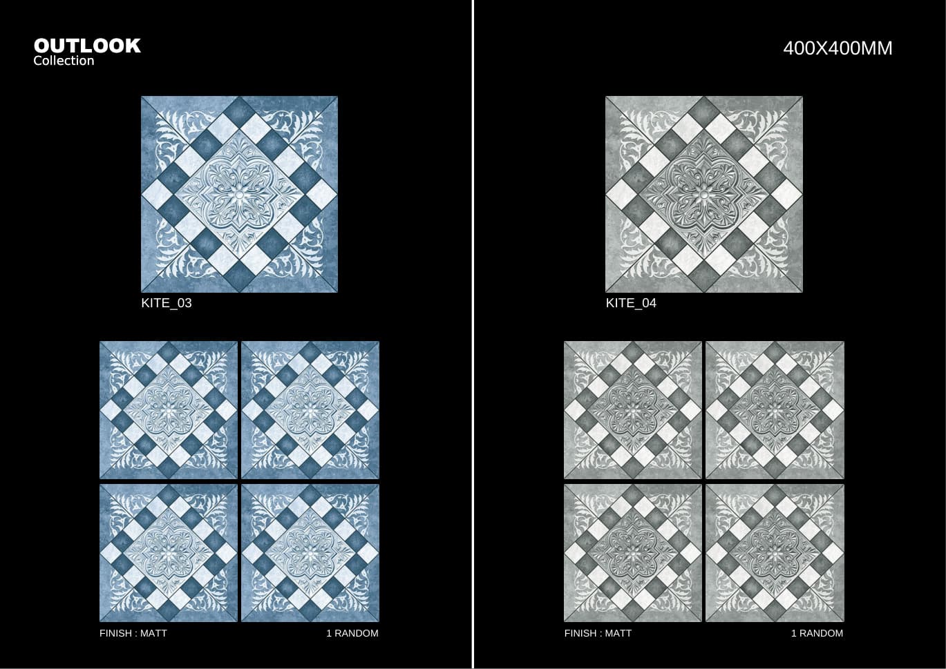 Kite 400x400mm outdoor tile