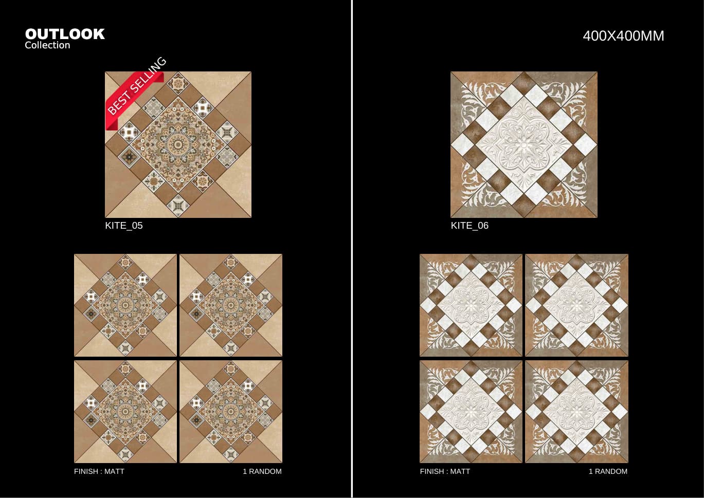 Kite 400x400mm outdoor tile
