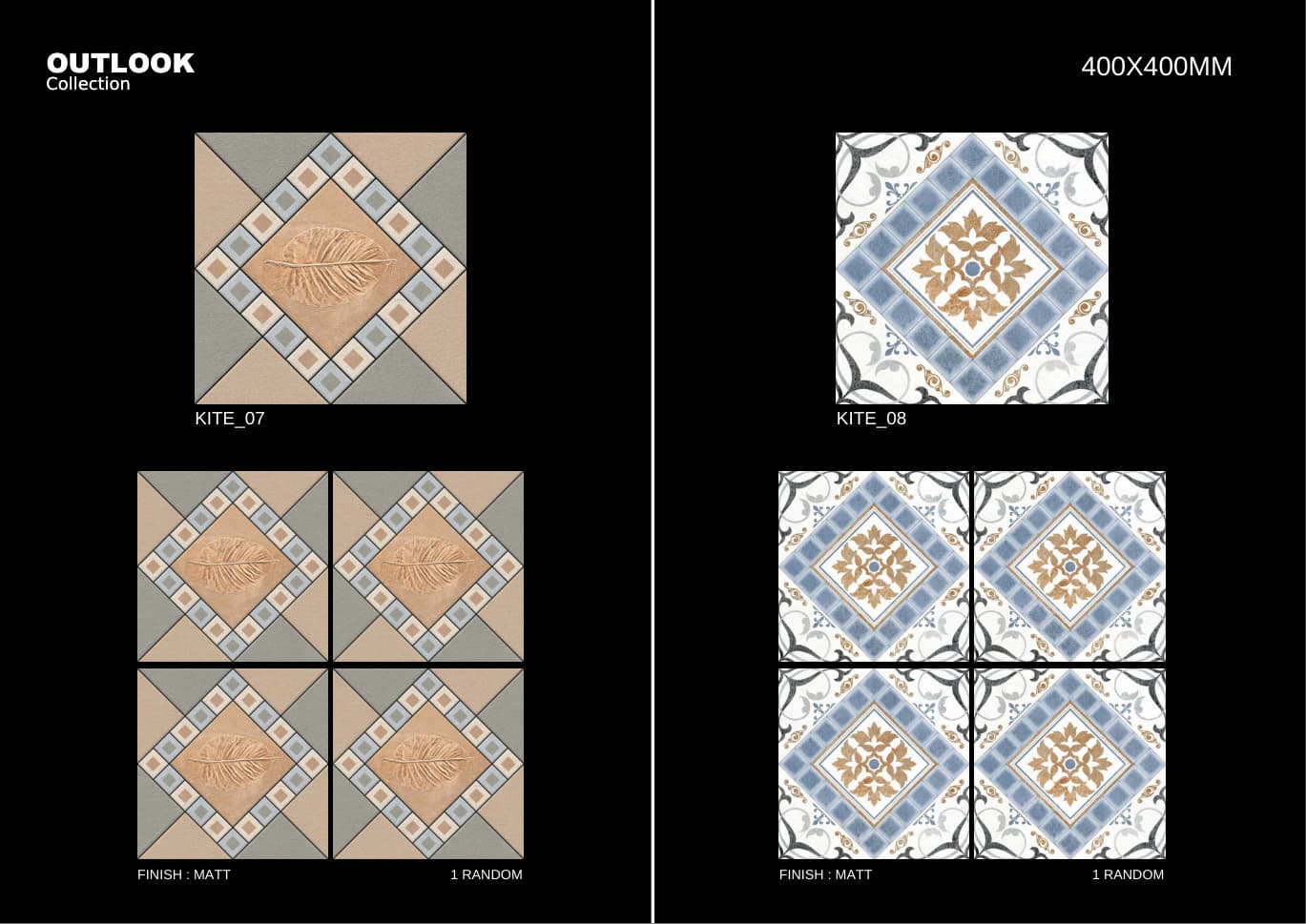 Kite 400x400mm outdoor tile