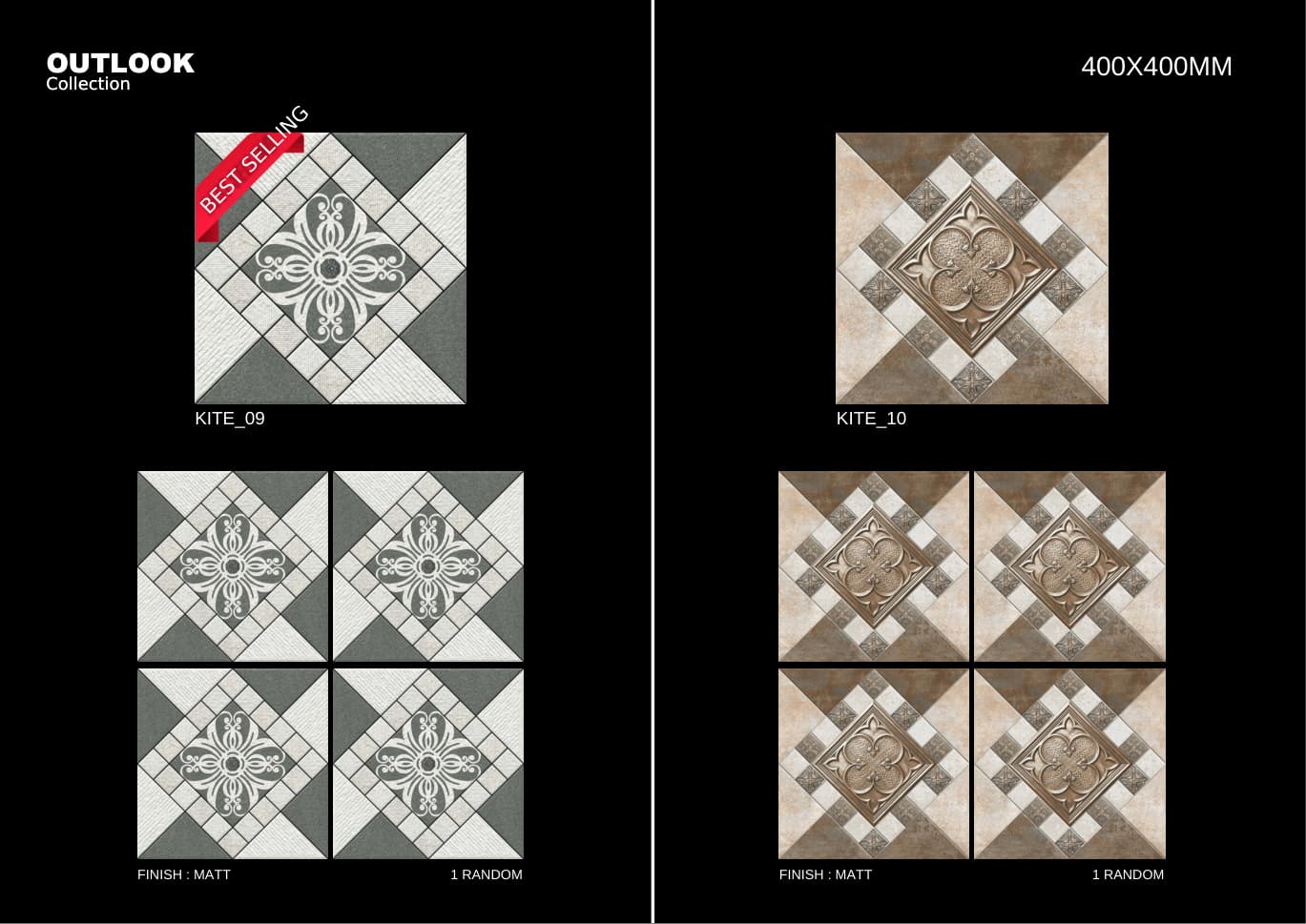 Kite 400x400mm outdoor tile