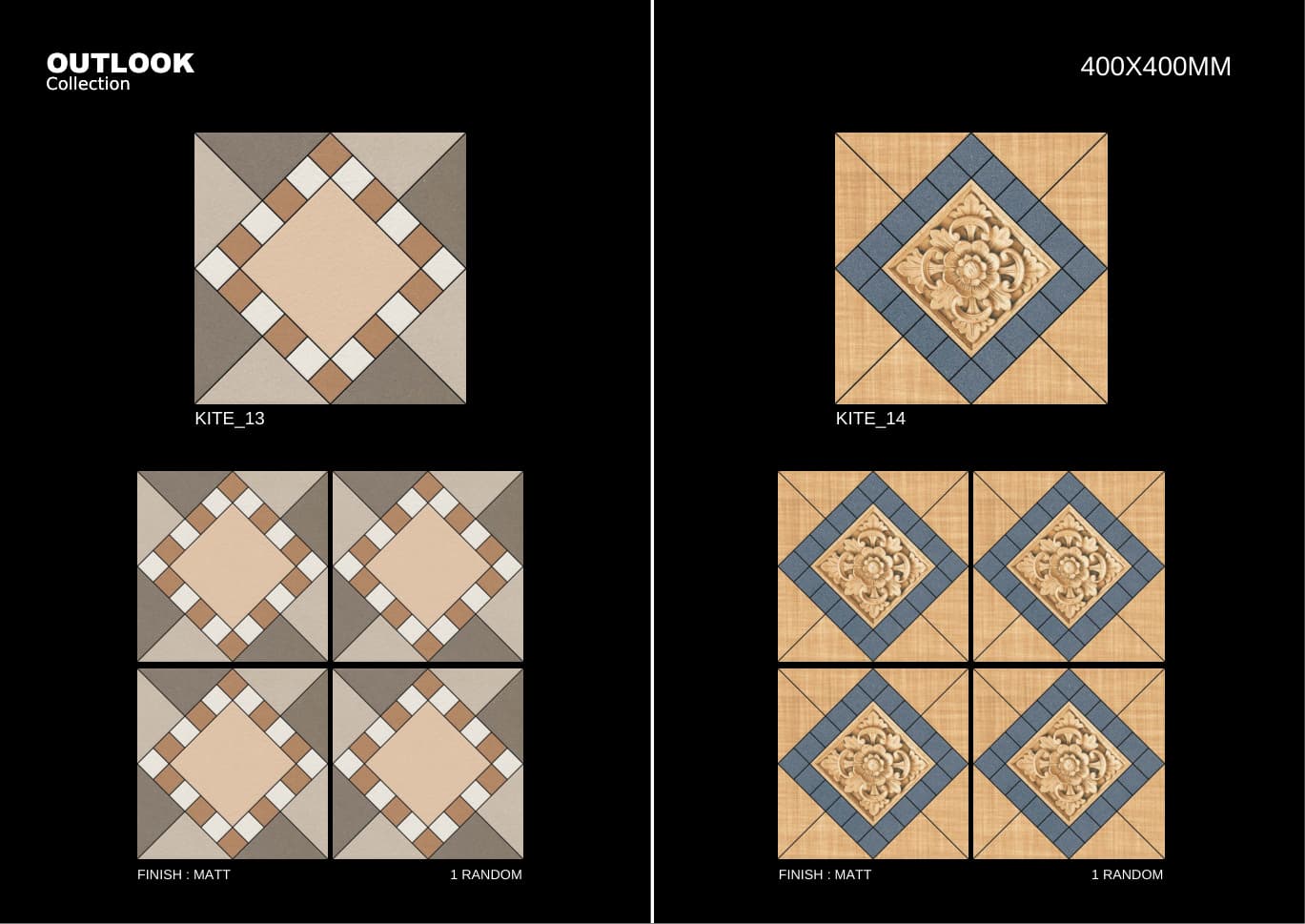 Kite 400x400mm outdoor tile