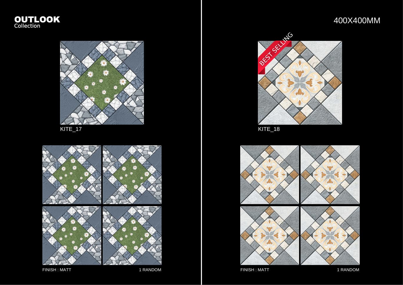Kite 400x400mm outdoor tile