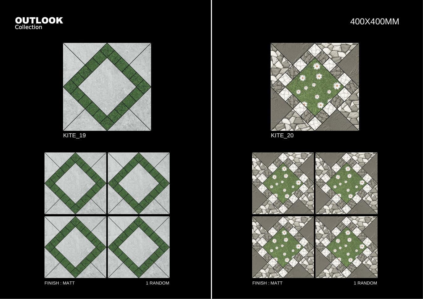 Kite 400x400mm outdoor tile