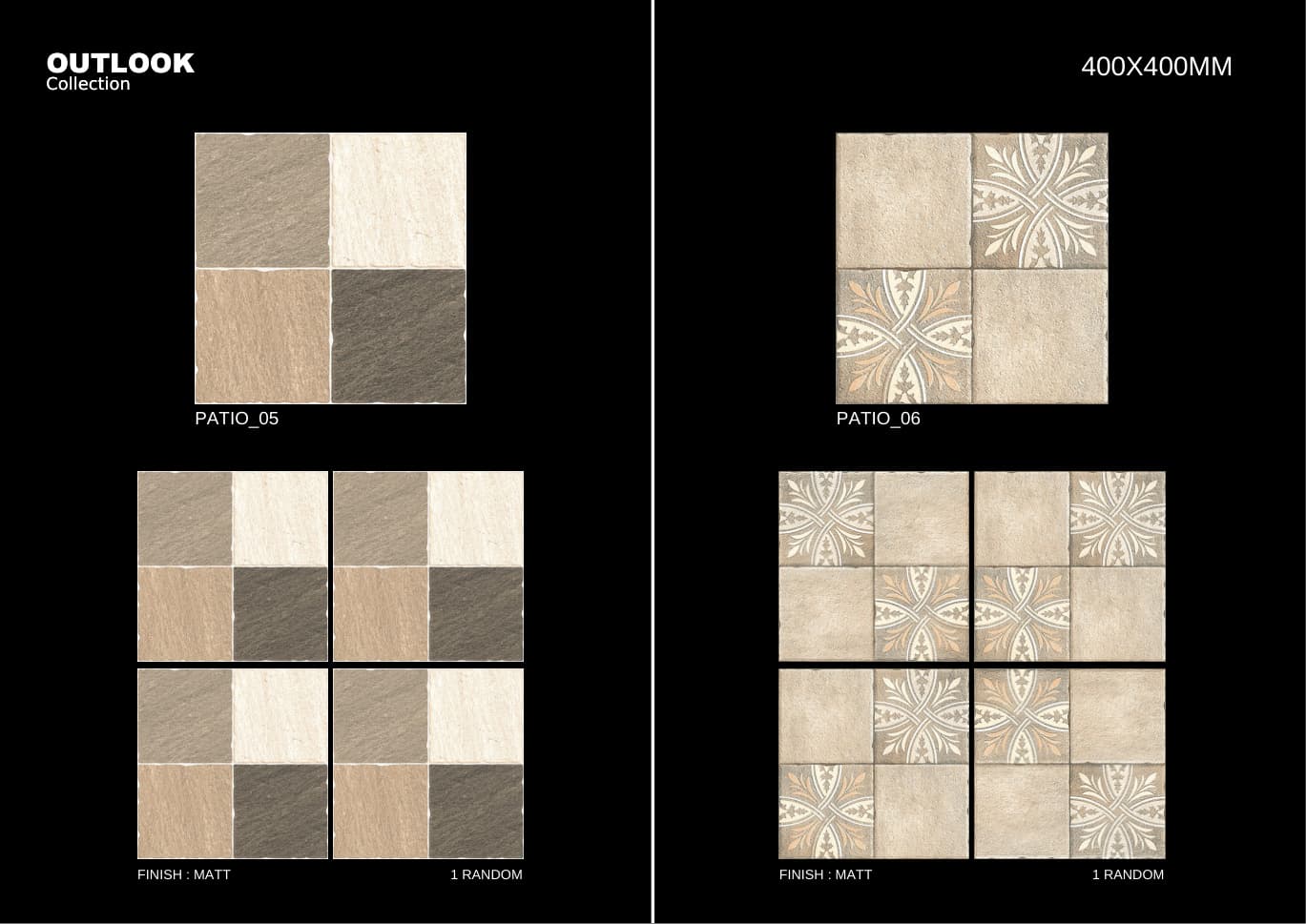Patio 400x400mm outdoor tile