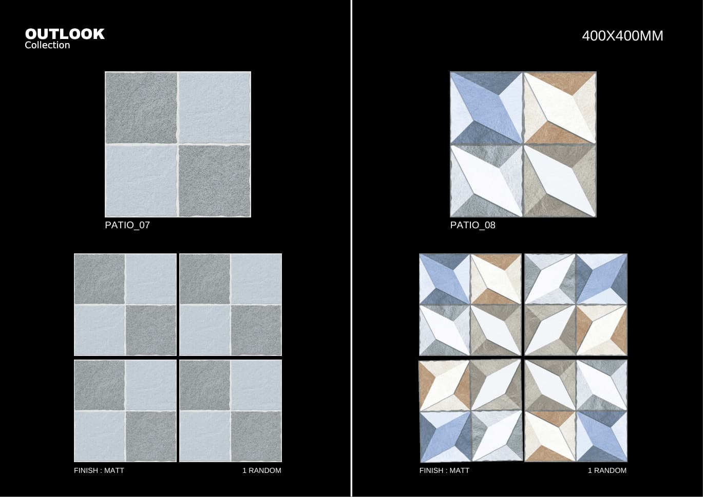 Patio 400x400mm outdoor tile