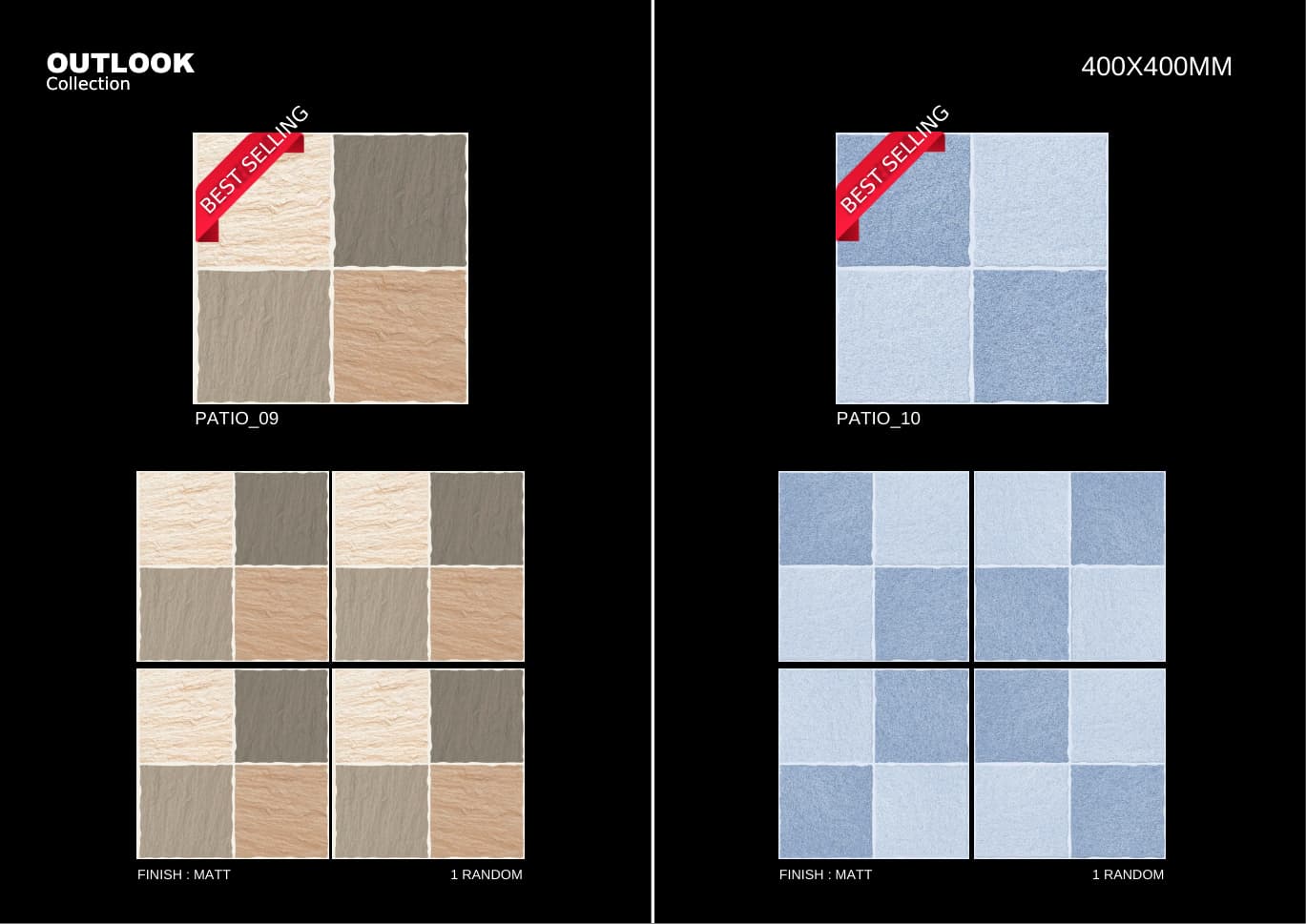 Patio 400x400mm outdoor tile