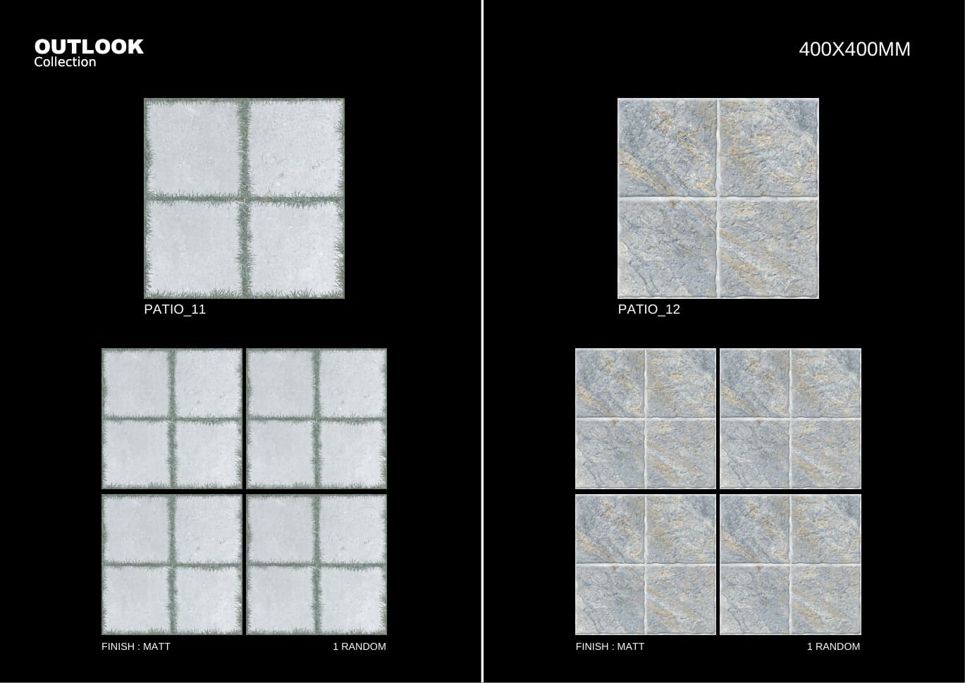 Patio 400x400mm outdoor tile