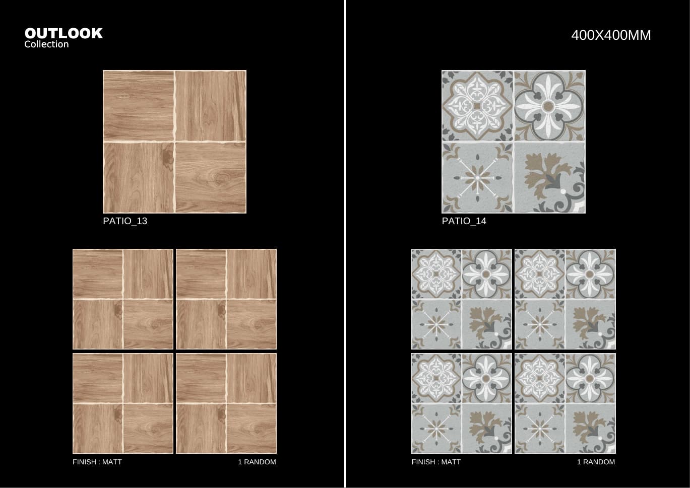 Patio 400x400mm outdoor tile