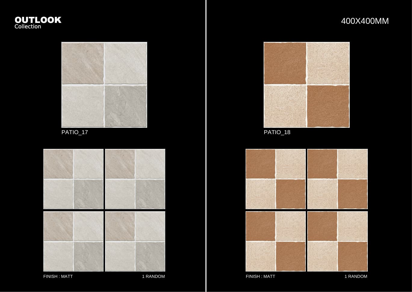 Patio 400x400mm outdoor tile