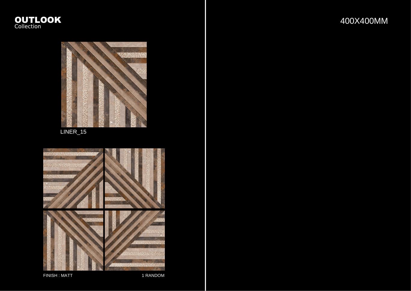 Liner 400x400mm outdoor tile