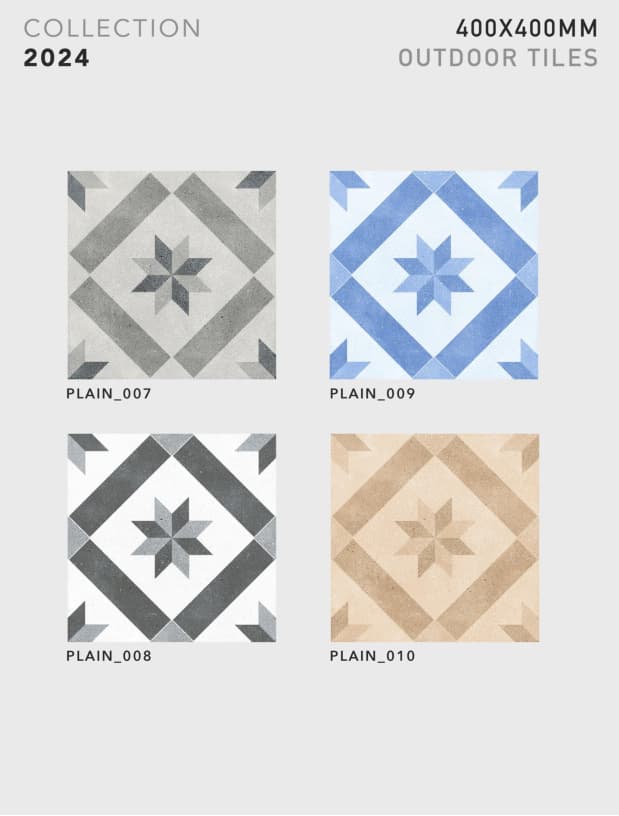 Plain 400x400mm outdoor tile