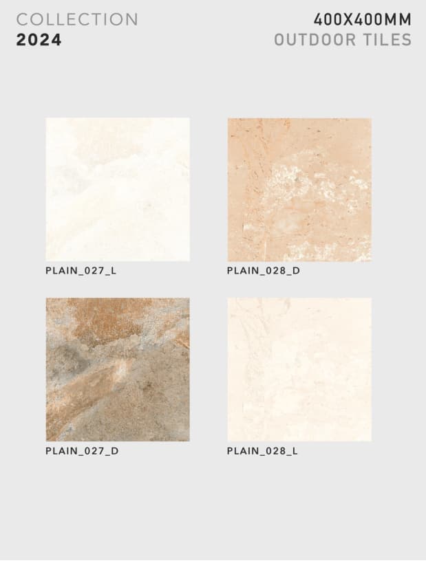 Plain 400x400mm outdoor tile