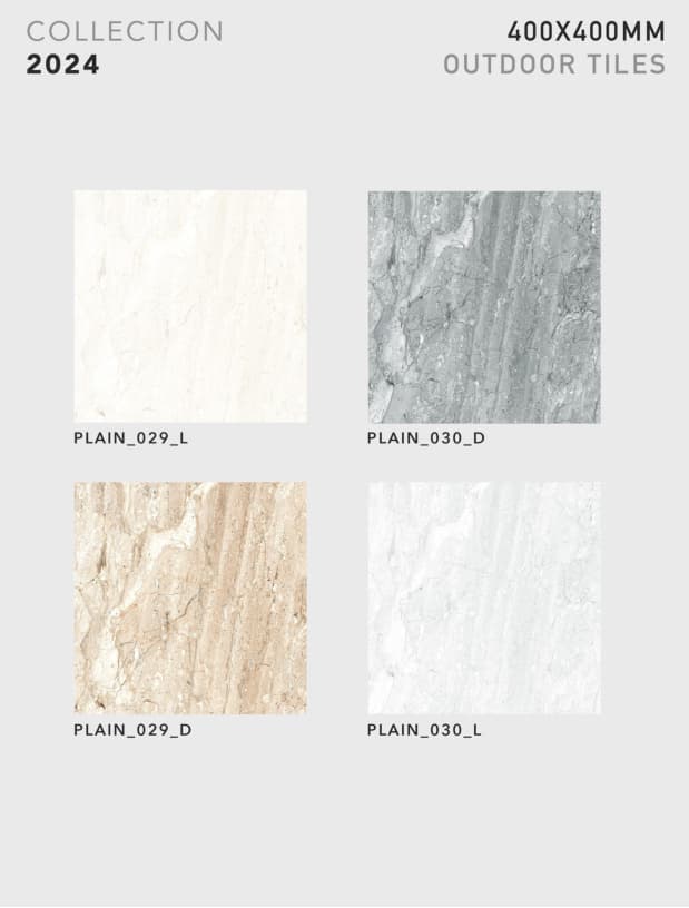 Plain 400x400mm outdoor tile