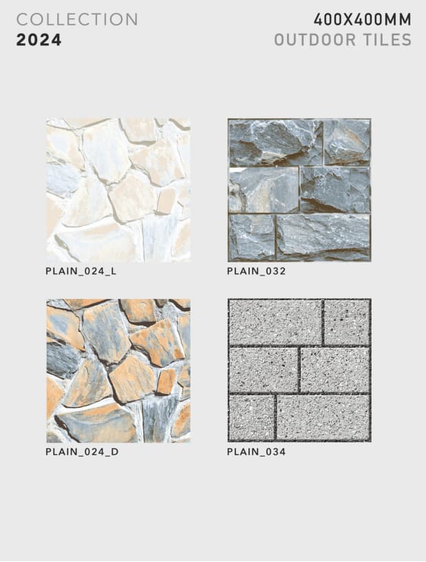 Plain 400x400mm outdoor tile