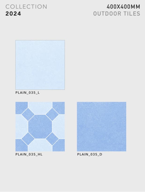 Plain 400x400mm outdoor tile