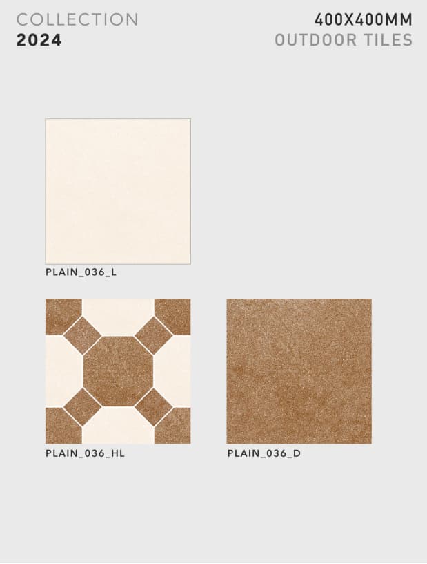 Plain 400x400mm outdoor tile