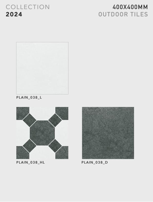 Plain 400x400mm outdoor tile