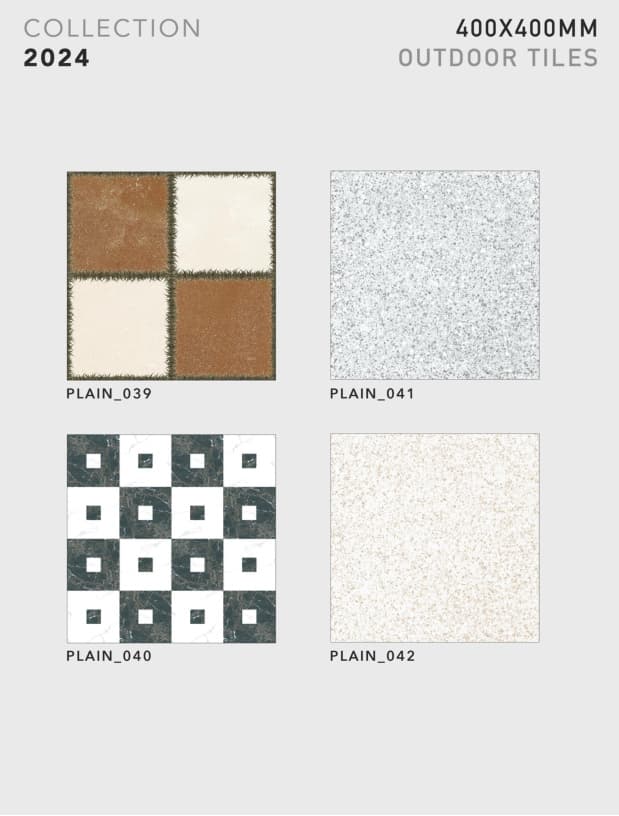 Plain 400x400mm outdoor tile