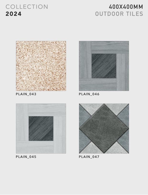 Plain 400x400mm outdoor tile
