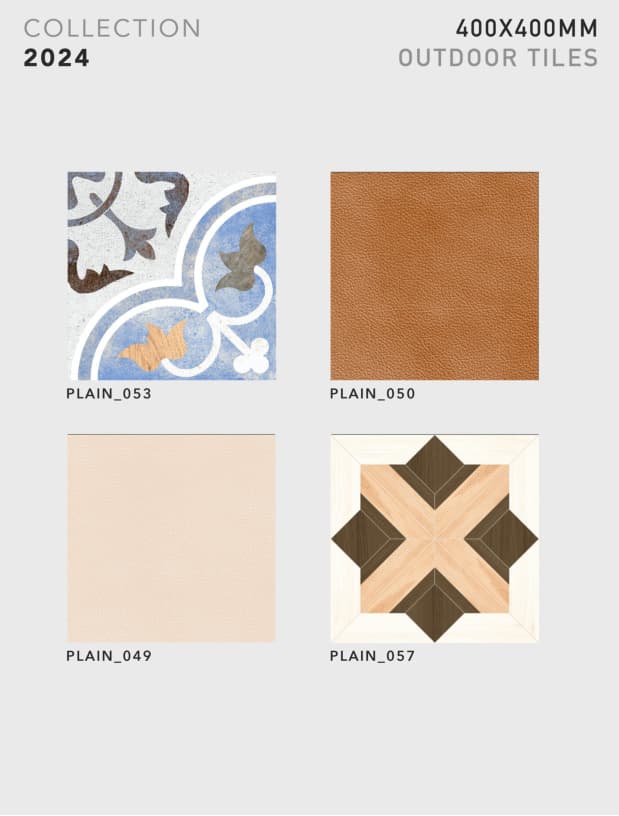 Plain 400x400mm outdoor tile