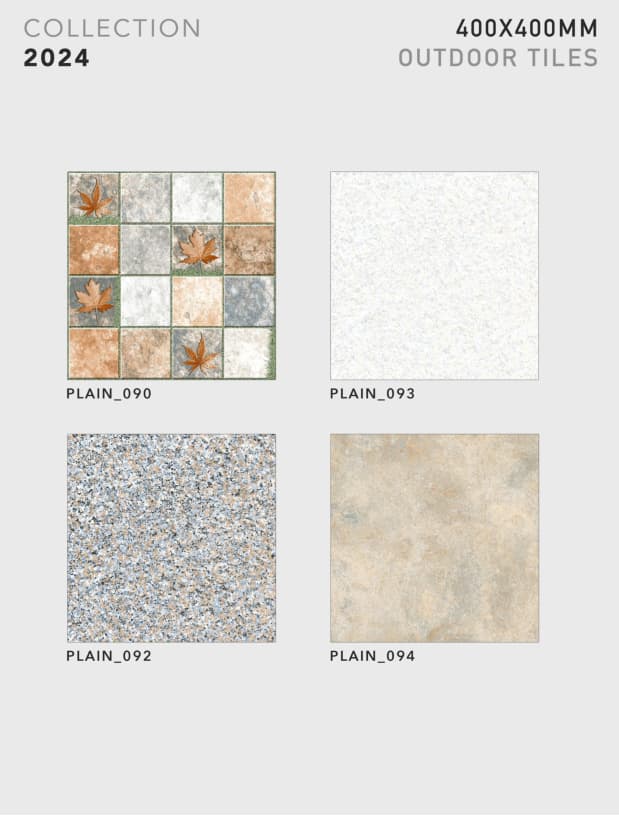 Plain 400x400mm outdoor tile