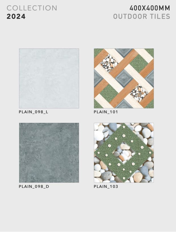 Plain 400x400mm outdoor tile