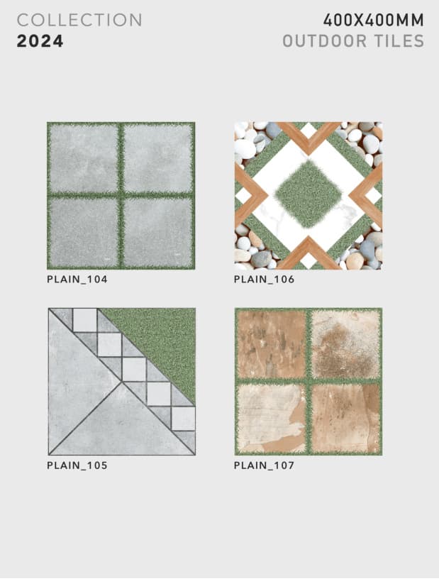Plain 400x400mm outdoor tile