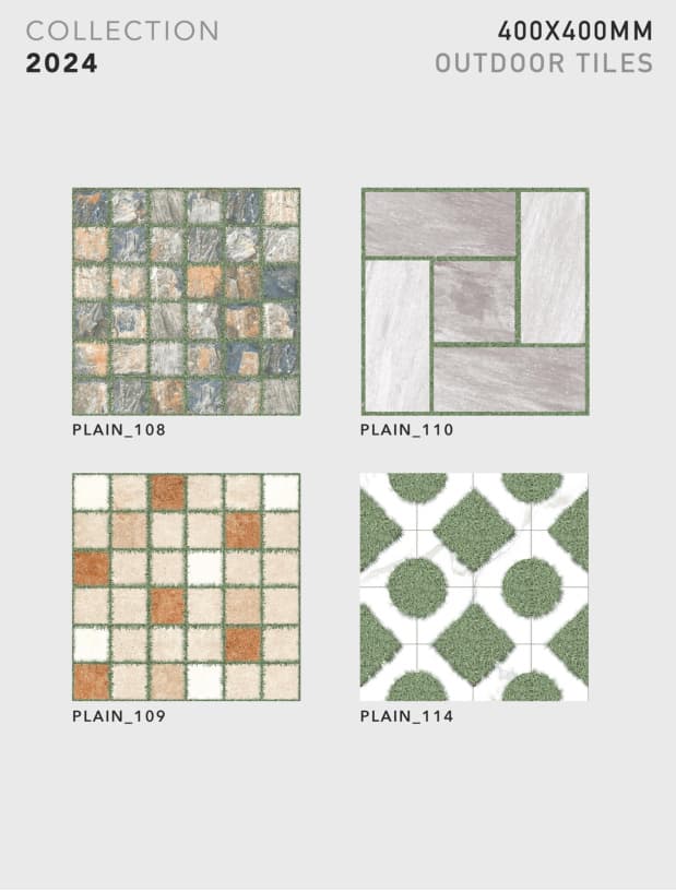 Plain 400x400mm outdoor tile