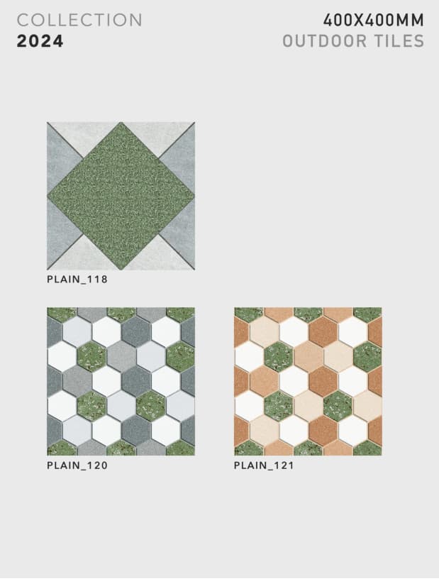 Plain 400x400mm outdoor tile