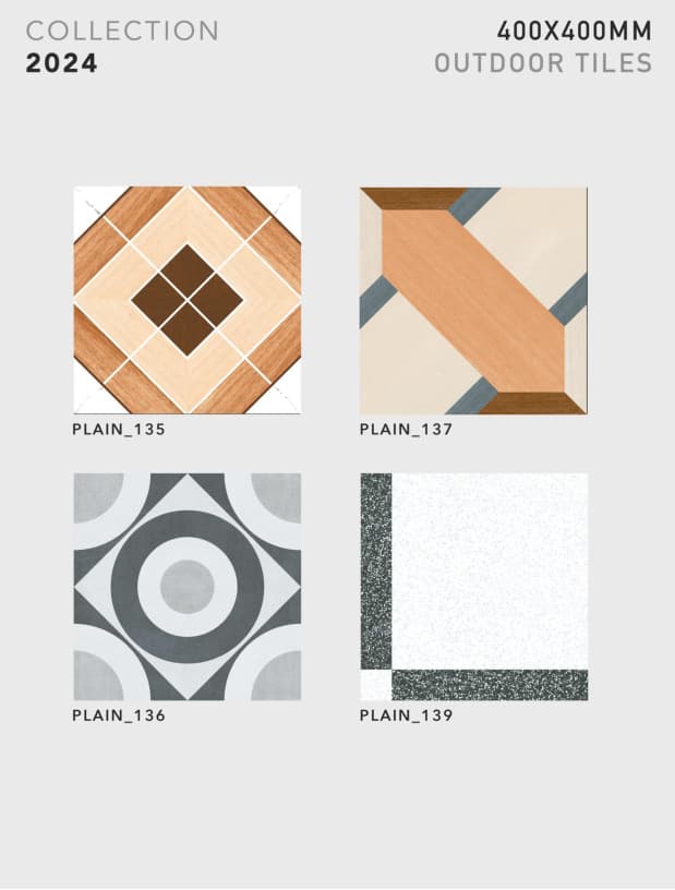 Plain 400x400mm outdoor tile