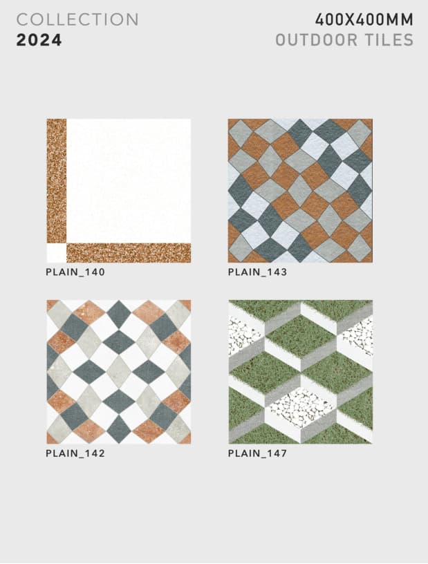 Plain 400x400mm outdoor tile
