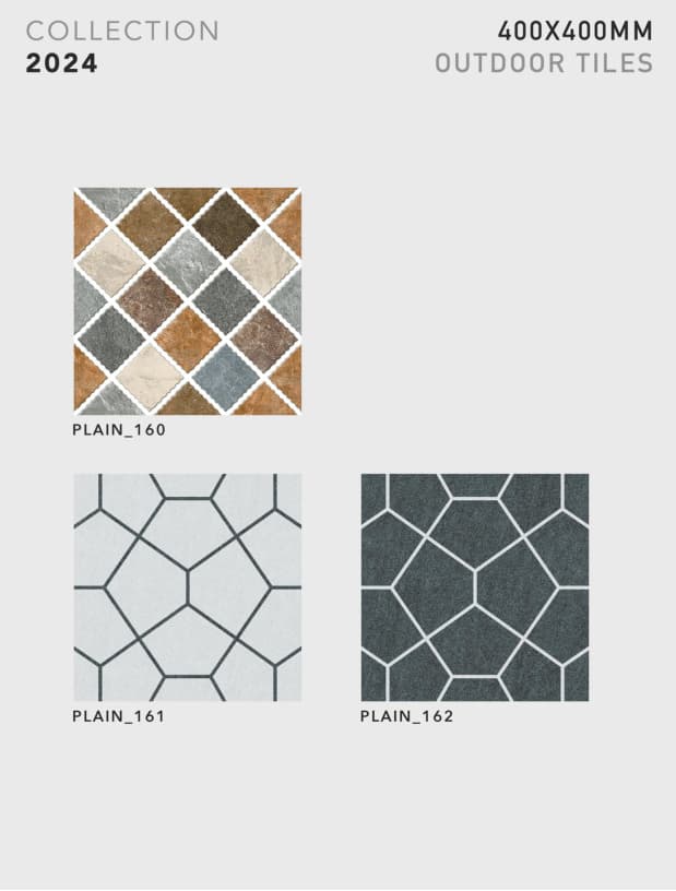 Plain 400x400mm outdoor tile