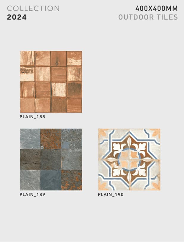 Plain 400x400mm outdoor tile