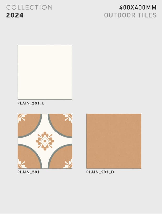 Plain 400x400mm outdoor tile