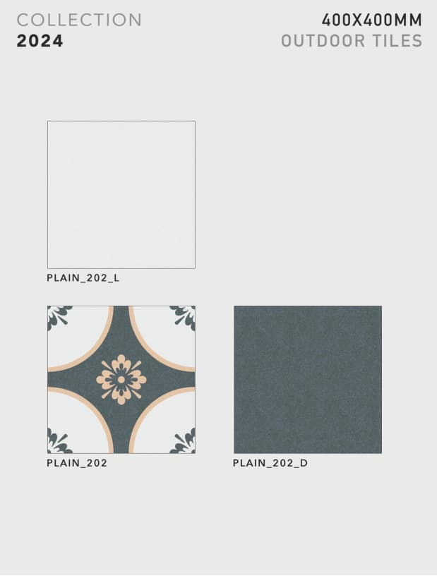 Plain 400x400mm outdoor tile