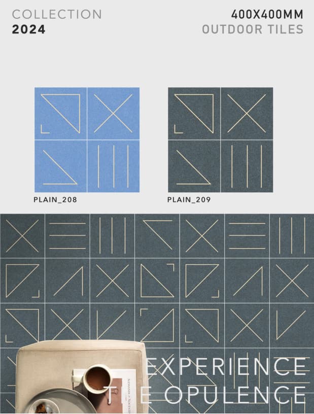 Plain 400x400mm outdoor tile