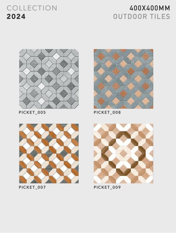 Picket 400x400mm outdoor tile