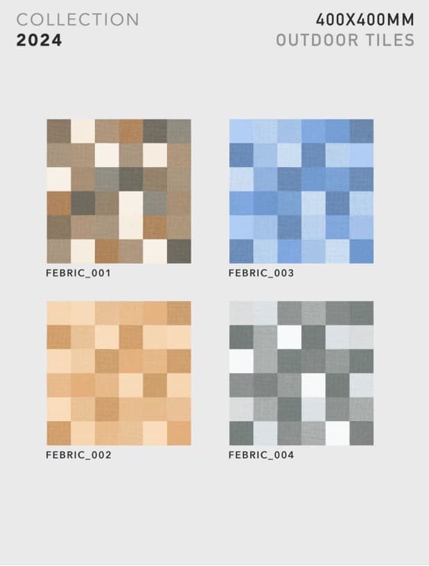 Fabric 400x400mm outdoor tile